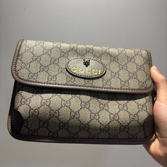 GUCCI Crossbody Bag Waist Bag Brown - Picture 1 of 5